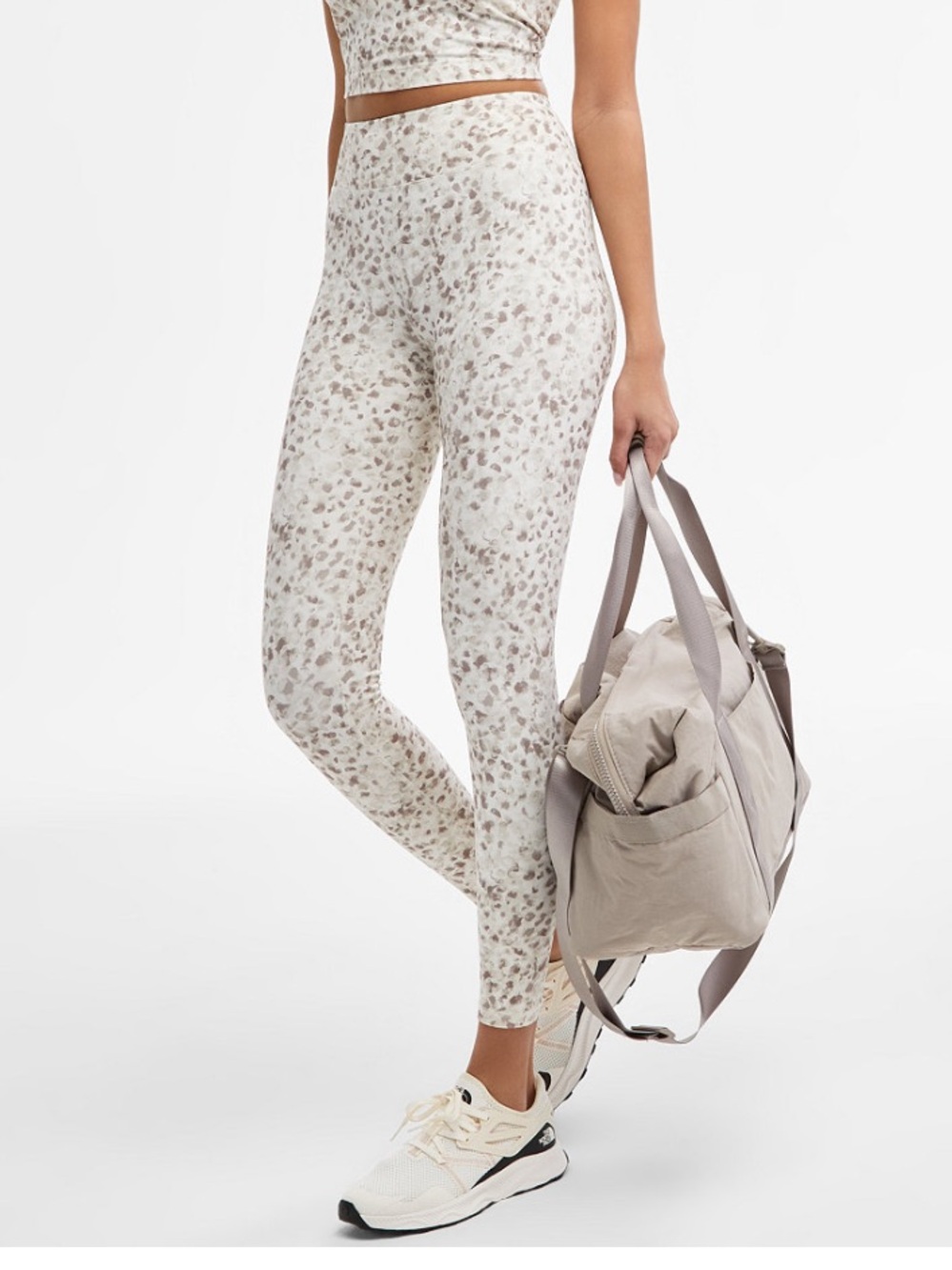 Ideology High-Rise Leggings in Soft Muted Neutral Floral • Size Large• NWT - Picture 1 of 9